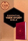 CSB Essential Teen Study Bible, Red Flower Leathersoft